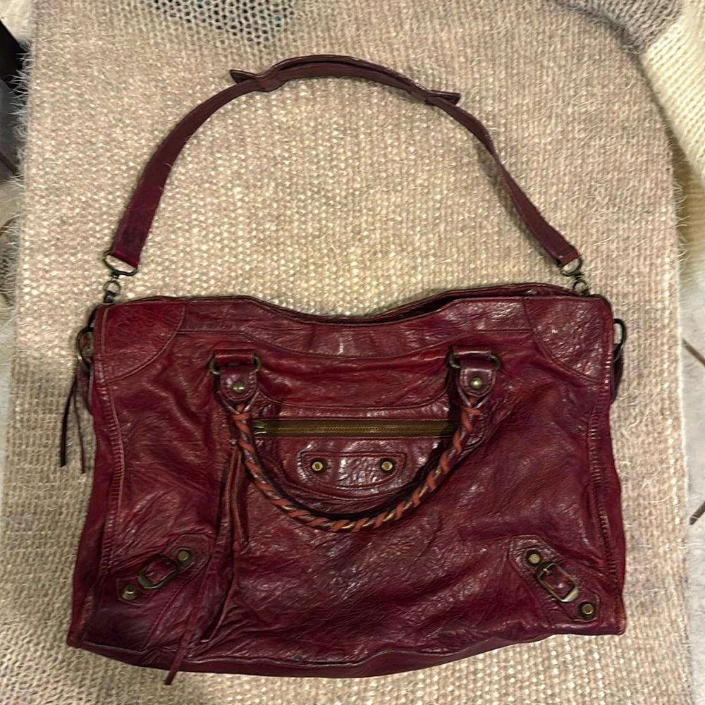 Balenciaga Le City Medium Bag - Burgandy
